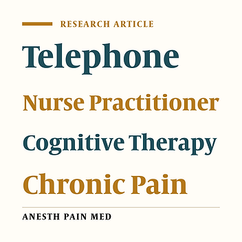 Telephone Consultation Partially Based on a Cognitive-Behavioral Approach Decreases Pain and Improves Quality of Life in Patients With Chronic Pain