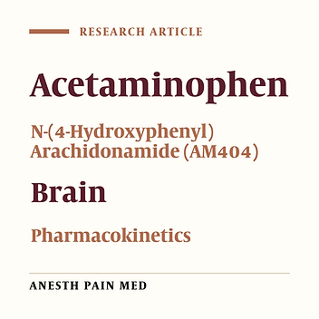 Metabolism of AM404 From Acetaminophen at Human Therapeutic Dosages in the Rat Brain