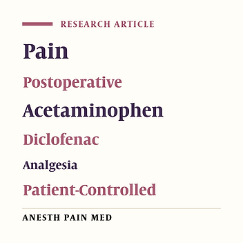 Diclofenac Suppository vs. IV Acetaminophen Combined With IV PCA for Postoperative Pain Management in Patients Undergoing Laminectomy: A Randomized, Double-Blinded Clinical Trial