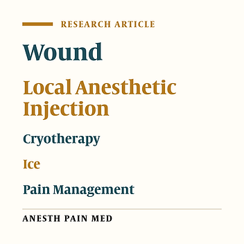 Ice Reduces Needle-Stick Pain Associated With Local Anesthetic Injection
