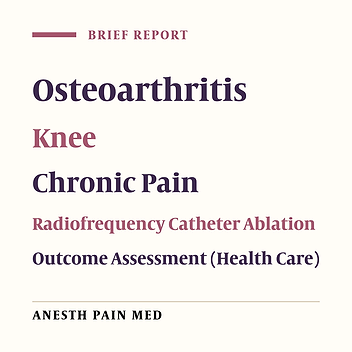 Cooled Radiofrequency Ablation of Genicular Nerves for Knee Osteoarthritis Pain: A Protocol for Patient Selection and Case Series