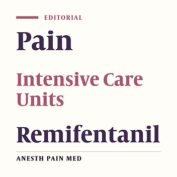 Pain Management in Intensive Care Unit Patients: The Role of Ultra-Short Acting Opioid: Remifentanil