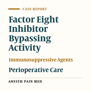 Perioperative Management of Acquired Hemophilia A: A Case Report and Review of Literature