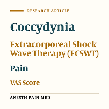 Effects of Extracorporeal Shock Wave Therapy on Pain in Patients With Chronic Refractory Coccydynia: A Quasi-Experimental Study