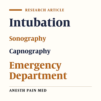 Diagnostic Value of Sonography for Confirmation of Endotracheal Intubation in the Emergency Department