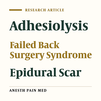 The Results of Treating Failed Back Surgery Syndrome by Adhesiolysis: Comparing the One- and Three-Day Protocols
