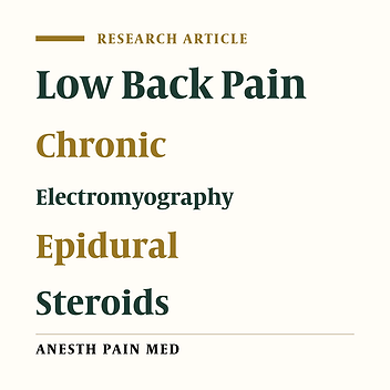 Electromyographic Findings After Epidural Steroid Injections in Patients with Radicular Low Back Pain: A Prospective Open-Label Study