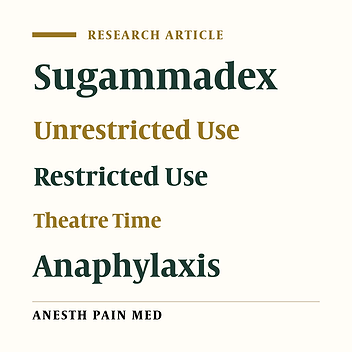 Unrestricted and Restricted Access to Sugammadex and Side Effect Profile in a Teaching Hospital Centre for Year 2014- Database Audit Study