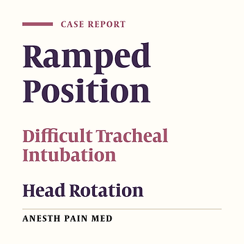The Addition of a Head Rotation When the Ramped Position Fails to Provide Good Laryngeal Visualization: A Preliminary Study