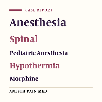 Persistent Hypothermia and Excessive Sweating Following Intrathecal Morphine Administration in a Teenage Boy: A Case Report