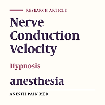 Investigation of the Effect of Hypnotic Anesthesia on Nerve Conduction Velocity (NCV)