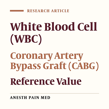 Normal Reference Interval of WBC Count After On - Pump Coronary Artery Bypass Graft; When Values Could Be Misleading