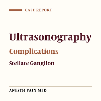 Transient Neuronal Injury Followed by Intravascular Injection During an Ultrasound Guided Stellate Ganglion Block
