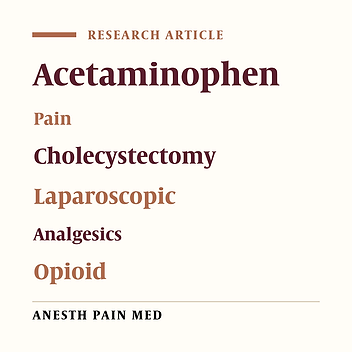 Intravenous Paracetamol for Postoperative Analgesia in Laparoscopic Cholecystectomy
