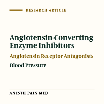 The Effect of Chronic Consumption of Angiotensin-Converting Enzyme Inhibitors and Angiotensin Receptor Antagonists on Blood Pressure and Inotrope Consumption After Separation from Cardiopulmonary Bypass