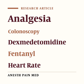 Analgesic Effect and Hemodynamic Changes Due to Dexmedetomidine Versus Fentanyl During Elective Colonoscopy: A Double-Blind Randomized Clinical Trial
