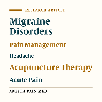 Pain Management Using Acupuncture Method in Migraine Headache Patients; A Single Blinded Randomized Clinical Trial