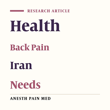 Health Needs in Patients Suffering from Chronic Back Pain: A Qualitative Study