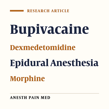 Comparison of Dexmedetomidine and Morphine as Adjuvants to Bupivacaine for Epidural Anesthesia in Leg Fracture Surgery: A Randomized Clinical Trial