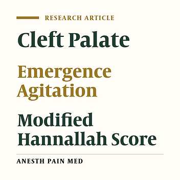 Recovery with Propofol Anesthesia in Children Undergoing Cleft Palate Repair Compared with Sevoflurane Anesthesia