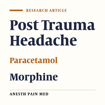 Comparison of Paracetamol (Apotel®) and Morphine in Reducing Post Pure Head Trauma Headache