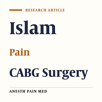 The Effect of Reciting the Word “Allah” on Pain Severity After Coronary Artery Bypass Graft Surgery: A Randomized Clinical Trial Study in Iran