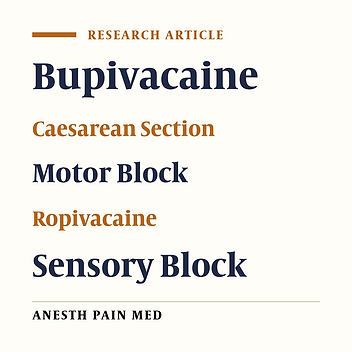 Comparing the Effect of Bupivacaine and Ropivacaine in Cesarean Delivery with Spinal Anesthesia