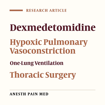 Effect of Dexmedetomidine Combined with Inhalation of Isoflurane on Oxygenation Following One-Lung Ventilation in Thoracic Surgery