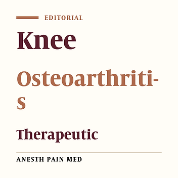 Therapeutic Challenges for Knee Osteoarthritis