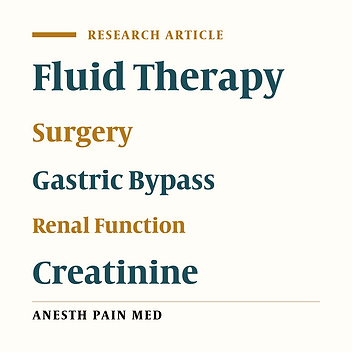 Effects of Liberal Versus Restrictive Fluid Therapy on Renal Function Indices in Laparoscopic Bariatric Surgery