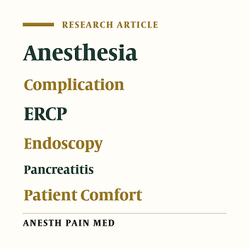 Prevalence of Anesthetic and Gastrointestinal Complications of Endoscopic Retrograde Cholangiopancreatography