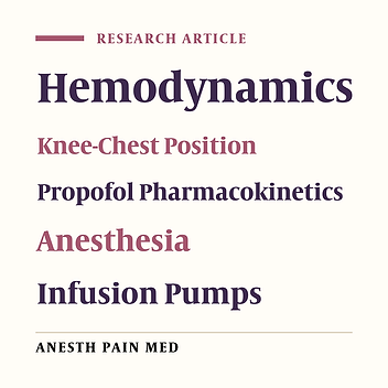 Effect of Hemodynamic Changes in Plasma Propofol Concentrations Associated with Knee-Chest Position in Spinal Surgery: A Prospective Study