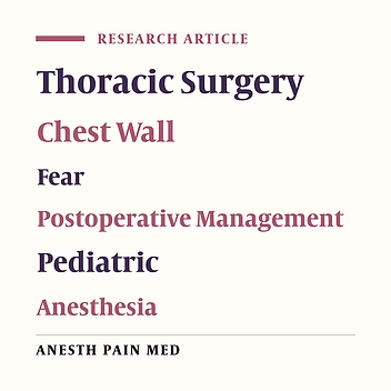 Correlation of Preoperative State Anxiety and Pain Six Weeks After Surgical Correction of Pectus Excavatum