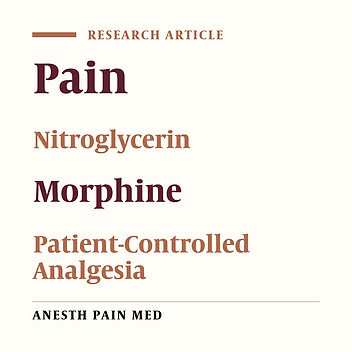 Nitroglycerin Plus Morphine on Iv Patient Controlled Analgesia for Abdominal Surgery: The Effect on Postoperative Pain