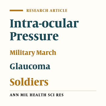 Cover image of the article: Intra Ocular Pressure Changes in Soldiers during Military March