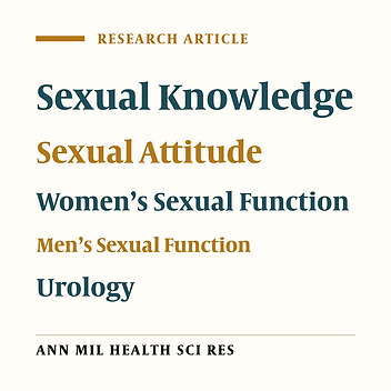 Assessment of Sexual Knowledge, Attitude, and Functioning Among Urology Clinic Patients in Imam Reza Hospital of Tehran