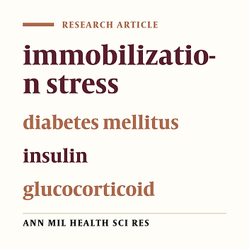 The Effect of Immobilization Stress on the Induction of Diabetes Mellitus in Rats
