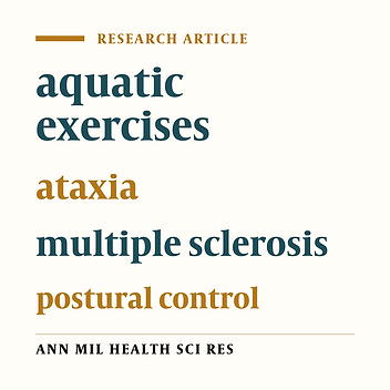 Changes in Postural Control after Aquatic Exercises Program in Ataxic Patients with Multiple Sclerosis
