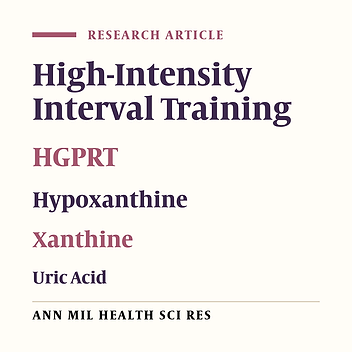 The Effects of a Short-Term High-Intensity Interval Training (HIIT) on the Levels of Serum Hypoxanthine-Guanine Phosphoribosyltransferase (HGPRT) Enzyme and Some Variables of Purine Nucleotide Cycle