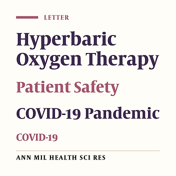 How to Keep HBOT Chambers Safe from Getting Infected With COVID-19