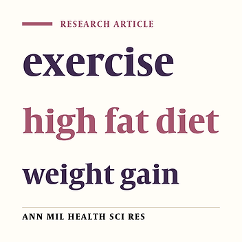 Effect of Moderate Swimming Exercise on Weight Gain in High Fat Diet Rats