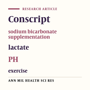 Effect of sodium bicarbonate supplementation before exhaustive activity on physiological parameters of fatigue in conscripts: A study in Sanandaj, Iran
