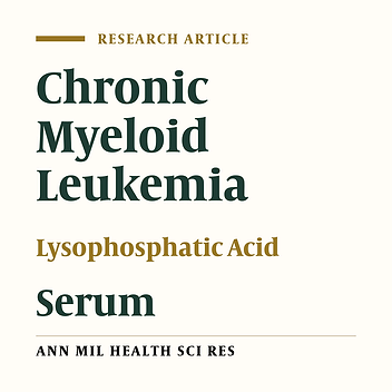 Serum Lysophosphatidic Acid Level in Chronic Myeloid Leukemia