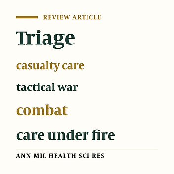 A survey of triage systems in combat casualty care for providing a revised system