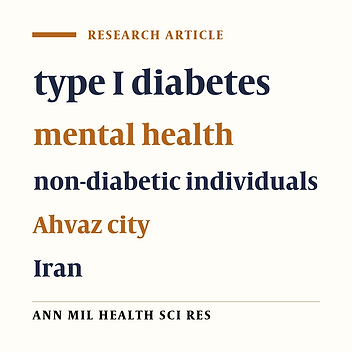 Comparing mental health of people with type I diabetes mellitus and non-diabetic people