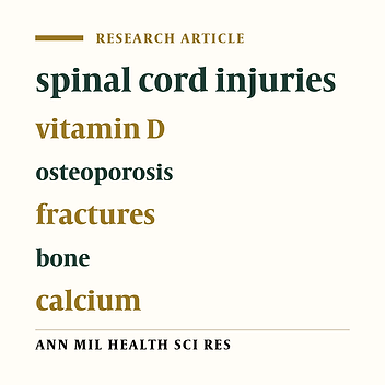 The study of serum vitamin D levels in patients with spinal cord injuries
