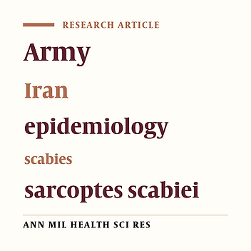 The assessment of epidemiologic aspects of scabies in Iran’s Army during 2004 to 2010