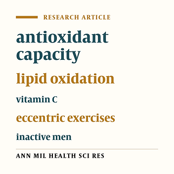 Effects of four weeks supplementation of vitamin C on total antioxidant capacity and malondialdehyde among inactive men after an eccentric exercise