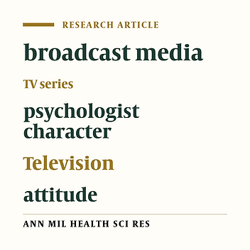 The attitude of psychologists, psychiatrists, chronic psychiatric patients and ordinary viewers toward a TV series with the main character of a  psychologist