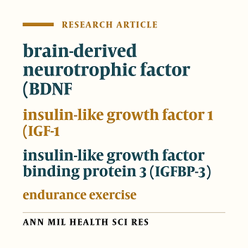 Brain-derived neurotrophic factor, insulin-like growth factor 1 and its binding protein responses to  a session of endurance exercises in healthy elderly men